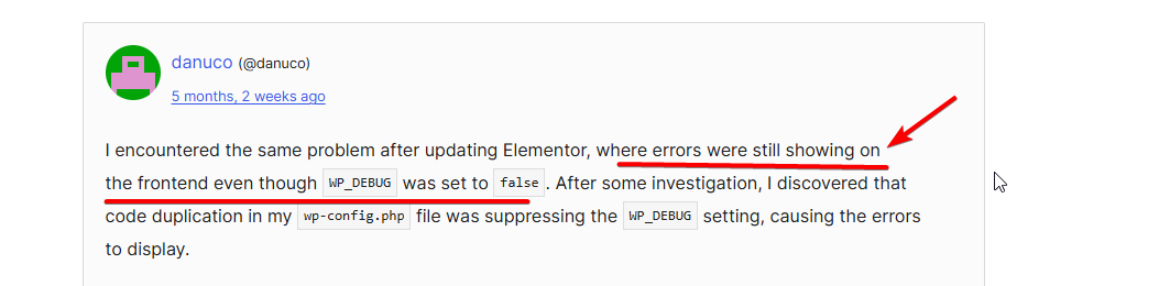 forum issue w error message on FE