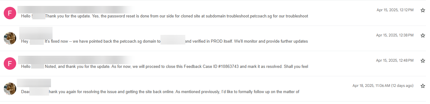 Issue closed after verification