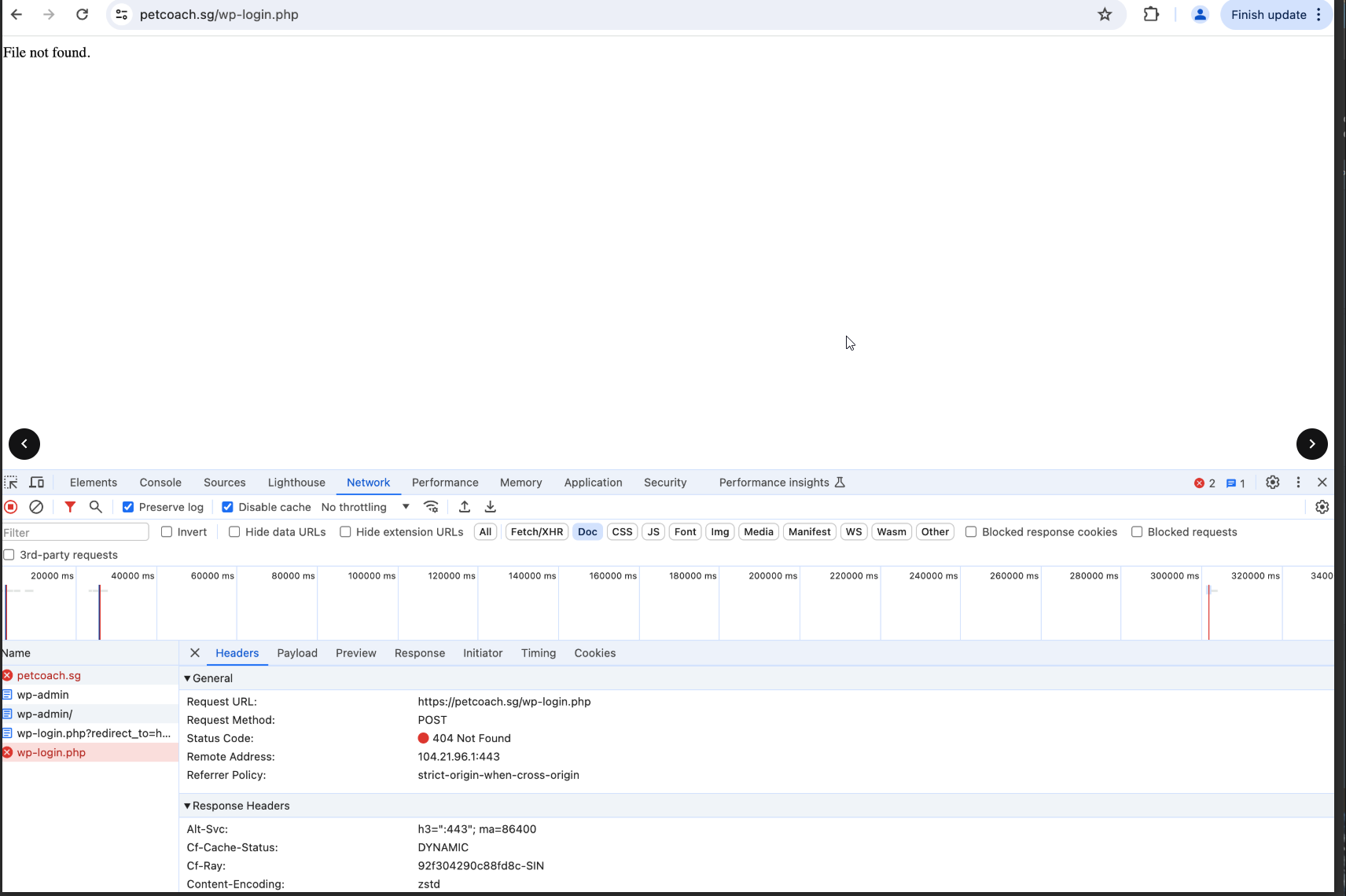 Unable to log into wp-admin dashboard