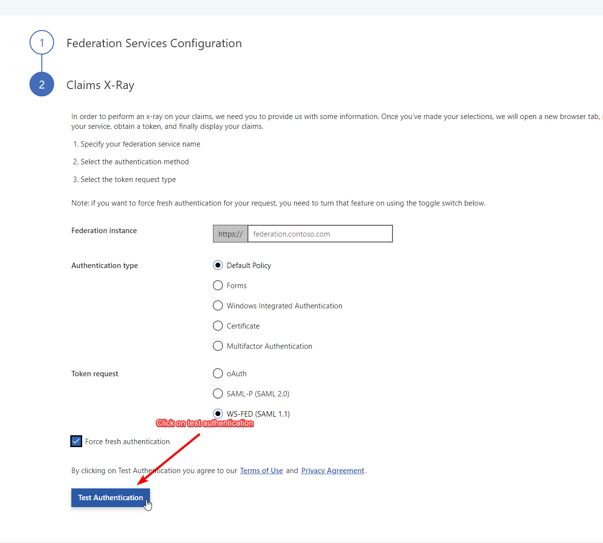 Claims X-Ray's test authentication step